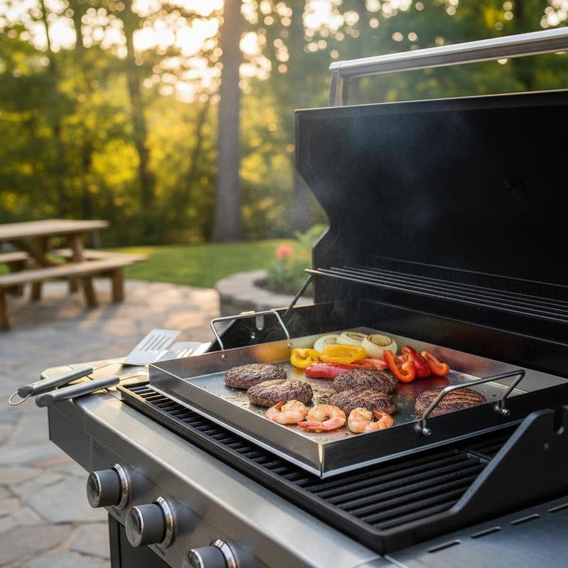 Camping Cooking Tray - Chapa de Grelhar Universal Retangular 18x16