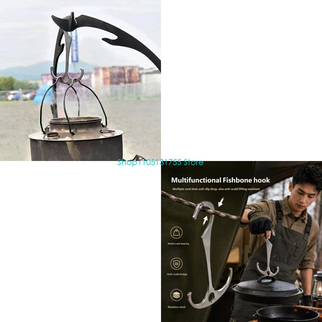 Camping Cooking Accessories - Gancho armazenamento para área cozinha, peça
