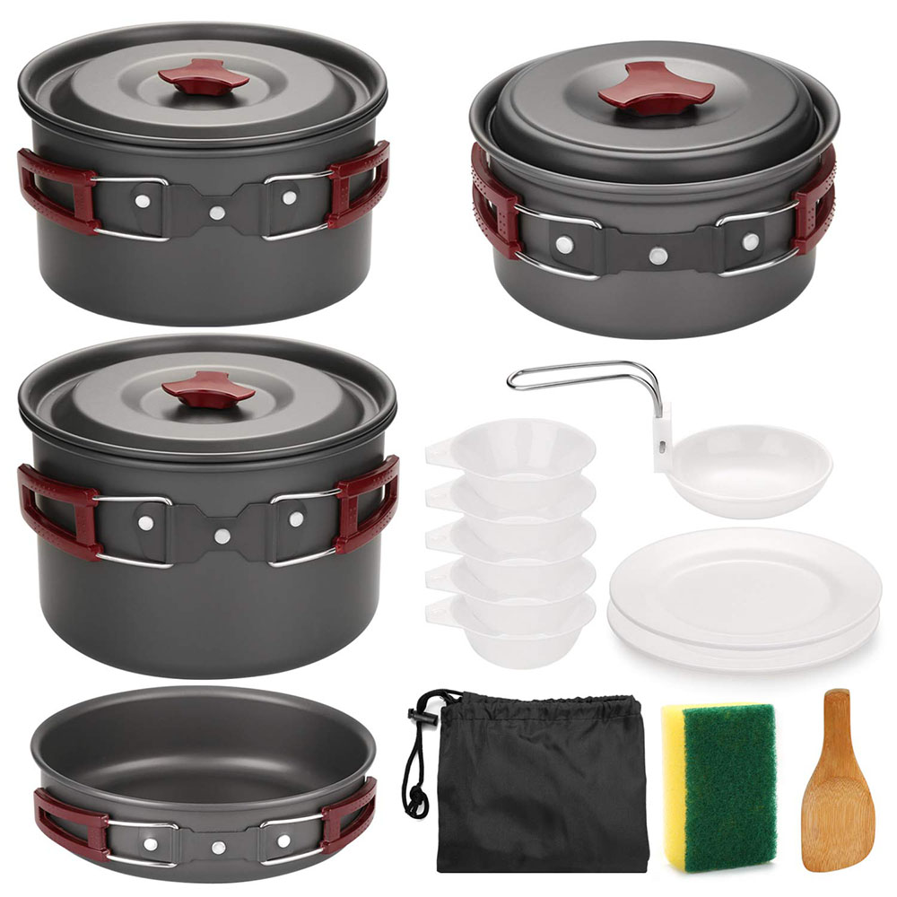 Camping Cooking Basket - Kit de panelas para acampamento ao