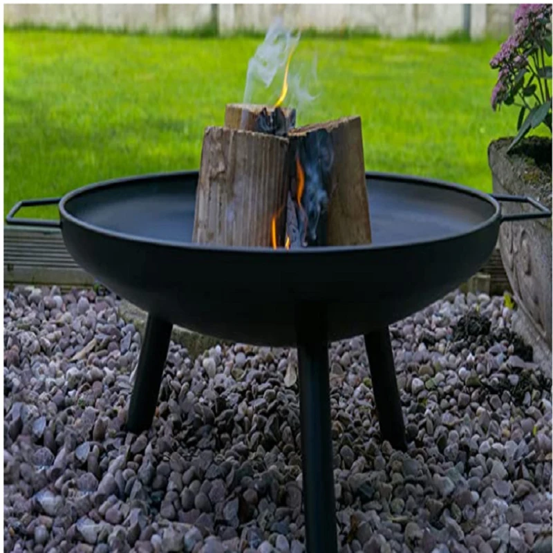 24 Polegada tigela de fogo com - Camping Cooking Basket avaliação e preço