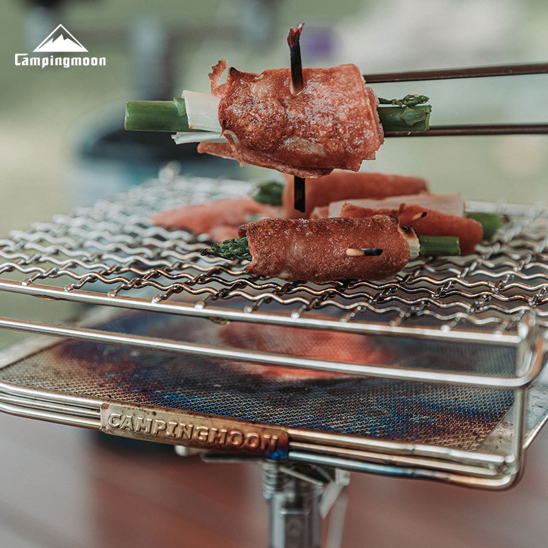 CAMPINGMOON Grelha Dobrável de - Camping Cooking Gazebo avaliação e preço