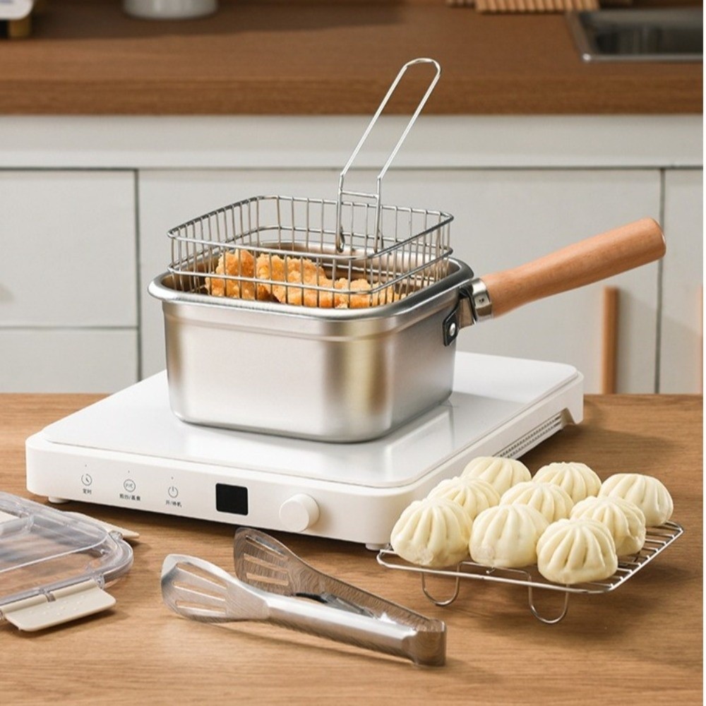 Frigideira portátil de aço ino - Camping Cooking Basket avaliação e preço