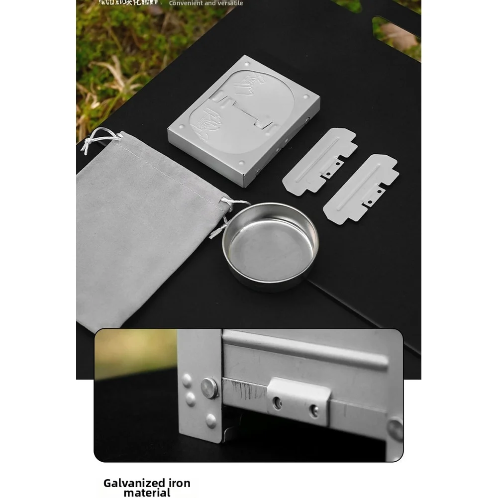 Fogão portátil dobrável a lenh - Camping Cooking Tray avaliação e preço