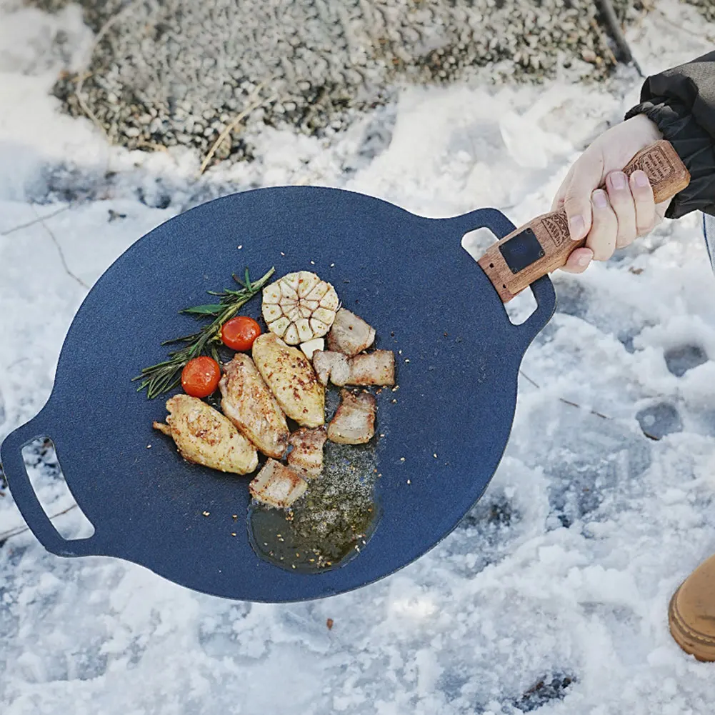 Chapa de Churrasco de Madeira  - Camping Cooking Tray avaliação e preço
