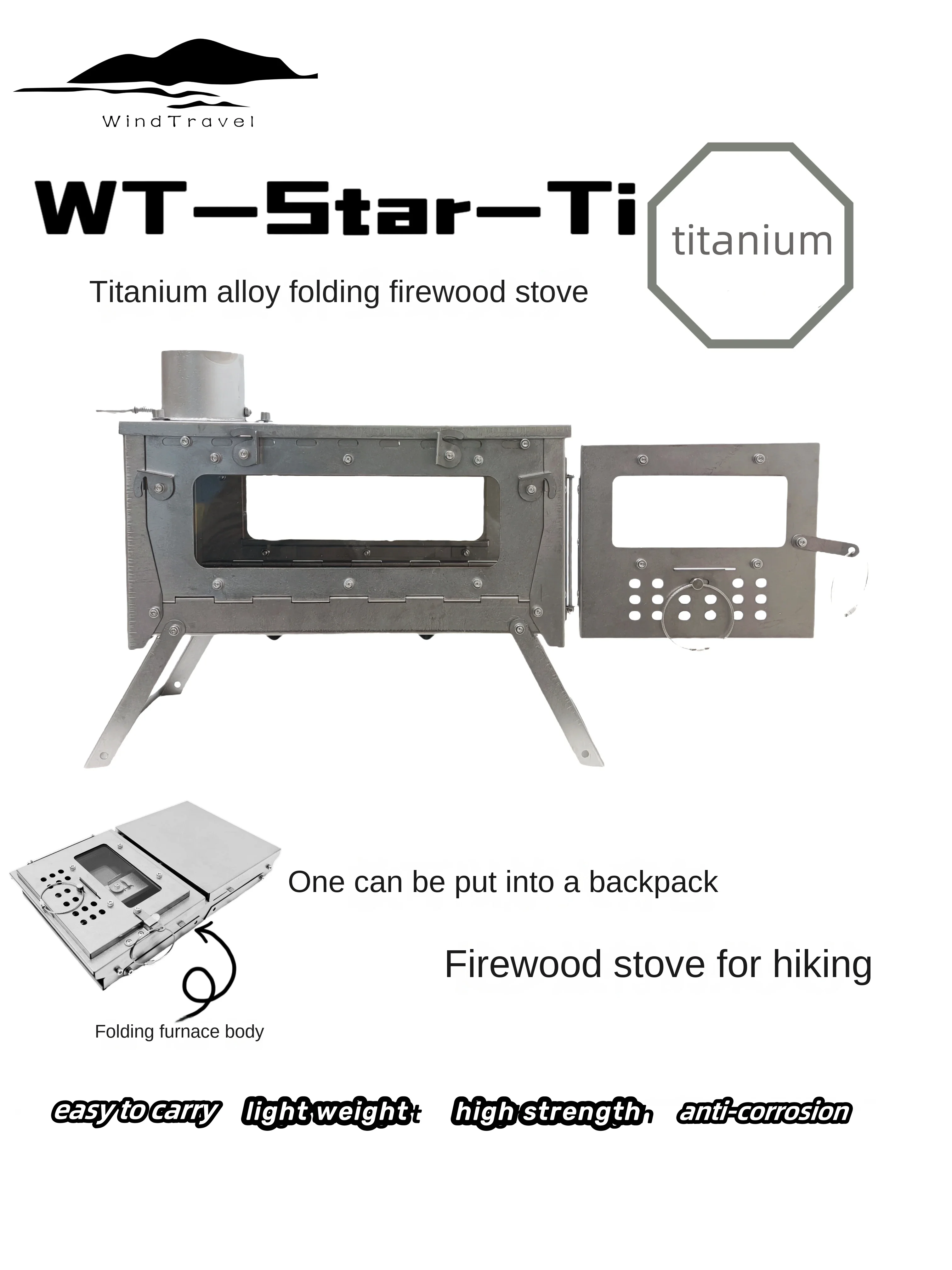 WT Star Ti Liga de Titânio Dob - Camping Cooking Gazebo avaliação e preço