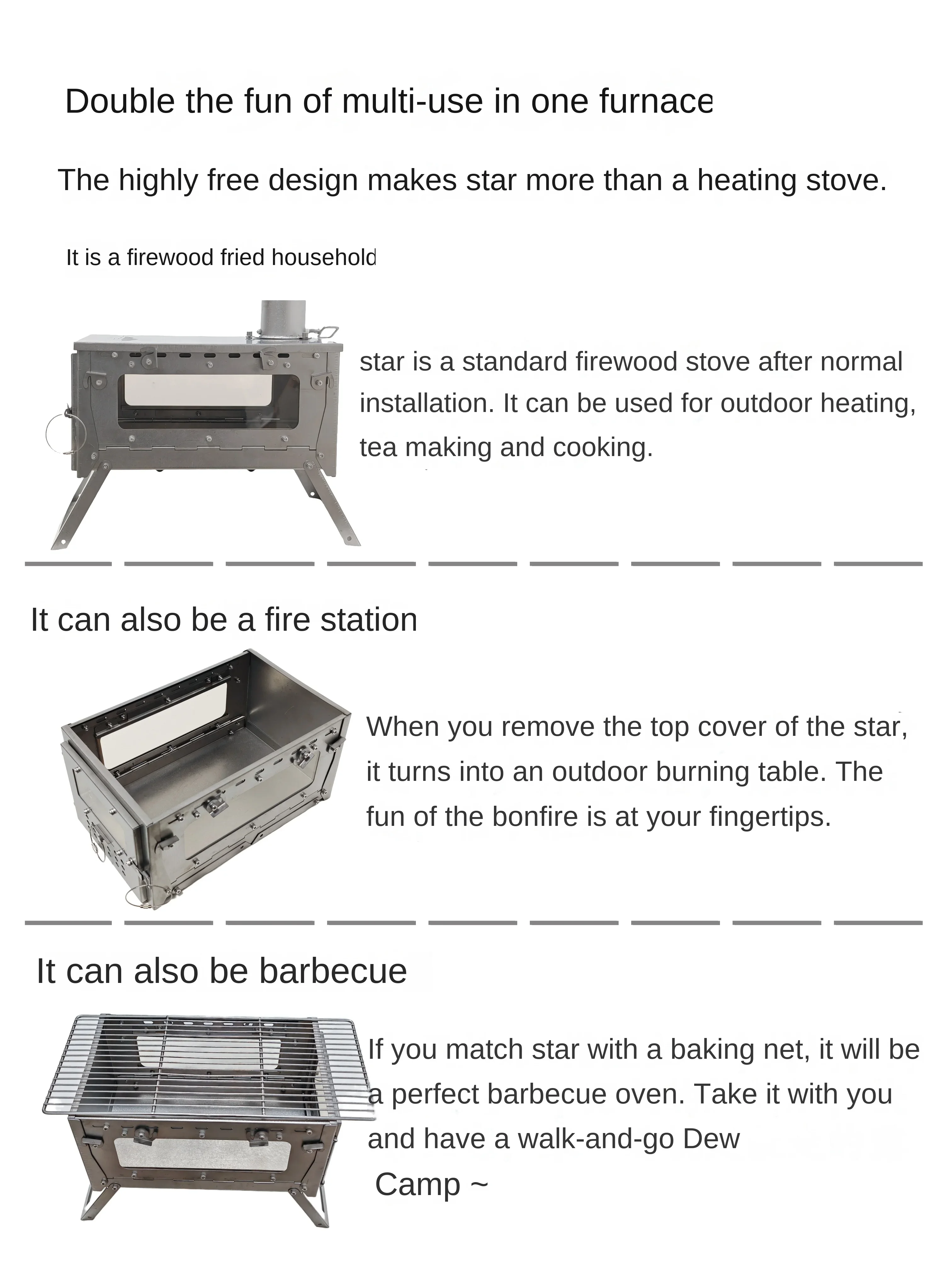 WT Star Ti Liga de Titânio Dob - Camping Cooking Gazebo avaliação e preço