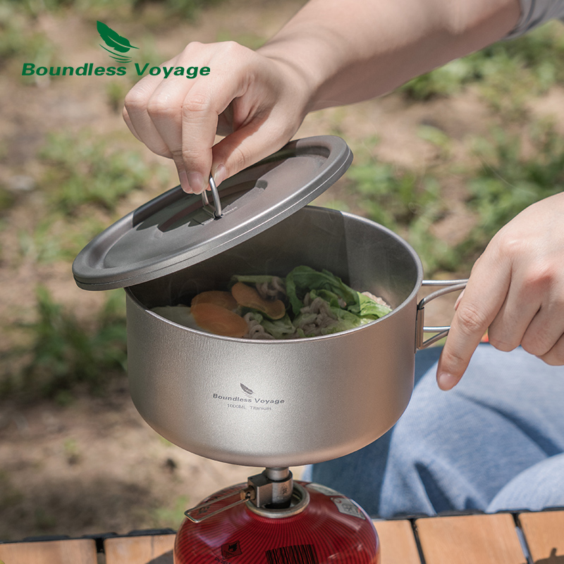 Pote de acampamento de titânio - Camping Cooking Can avaliação e preço