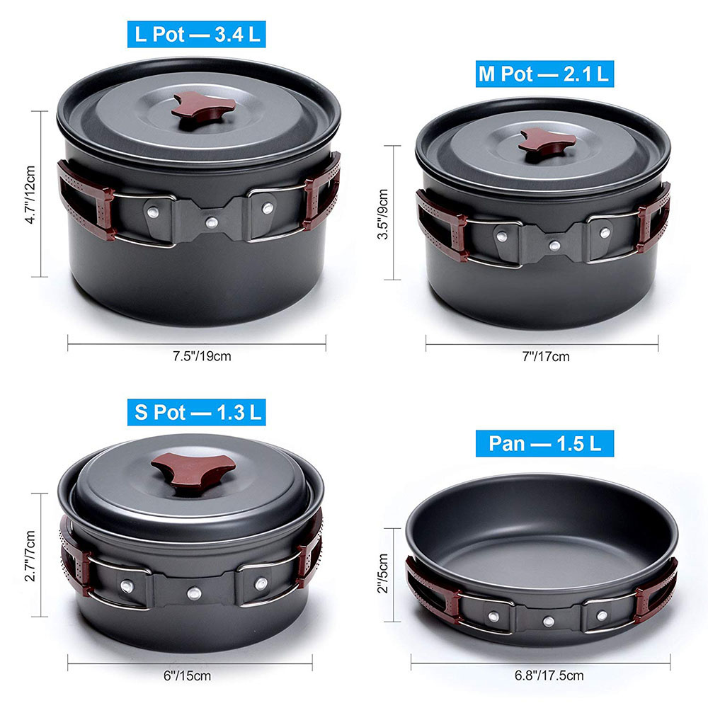 Kit de panelas para acampament - Camping Cooking Basket avaliação e preço