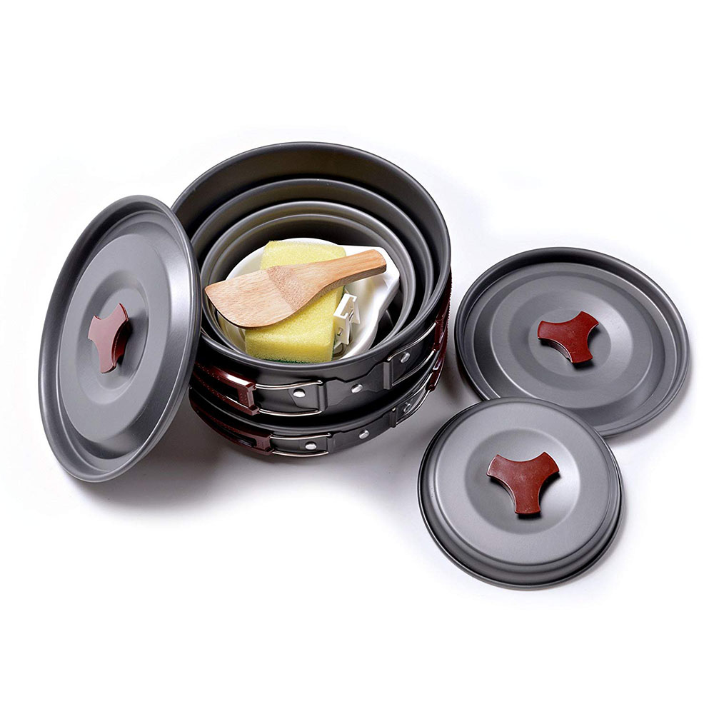 Kit de panelas para acampament - Camping Cooking Basket avaliação e preço