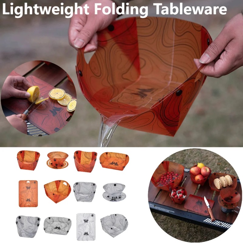 Dobrável acampamento talheres  - Camping Cooking Tray avaliação e preço